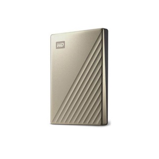 (ลุ้นรับVoucher Starbucks มูลค่า 100 บาท)Western Digital USB-C 4 TB External Harddisk สีGOLD ฮาร์ดดิสก์แบบพกพา รุ่น MY PASSPORT ULTRA USB-C ขนาด2.5