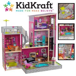 บ้านตุ๊กตา KidKraft Uptown Wooden Dollhouse With 35 Pieces of Furniture ราคา 14,000 บาท