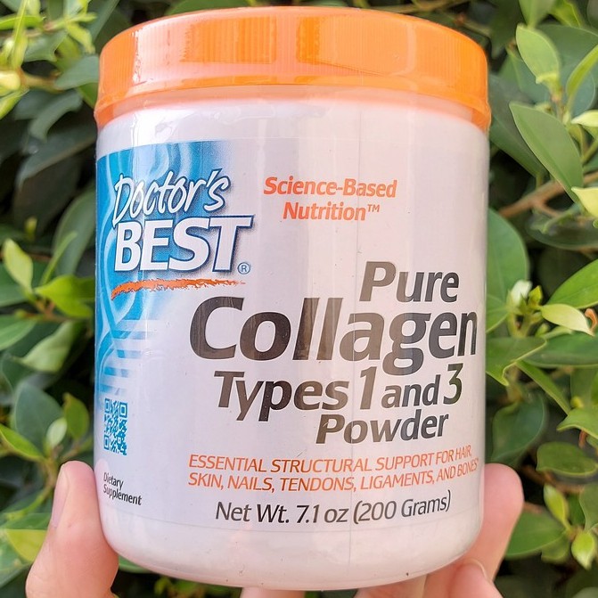 คอลลาเจนแบบผง Pure Collagen Types 1 and 3 Powder 200 g (Doctor's Best®) เพื่อผิวใสเต่งตึง ดูอ่อนเยาว์กว่าวัย