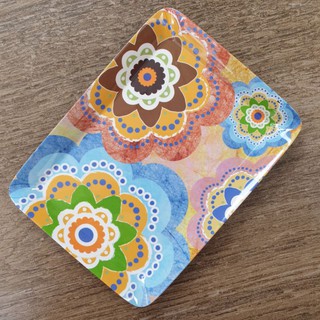 ซุปเปอร์แวร์ถาด9.25นิ้ว×7นิ้วจำนวน1ใบ(ดอกไม้ฟ้า)