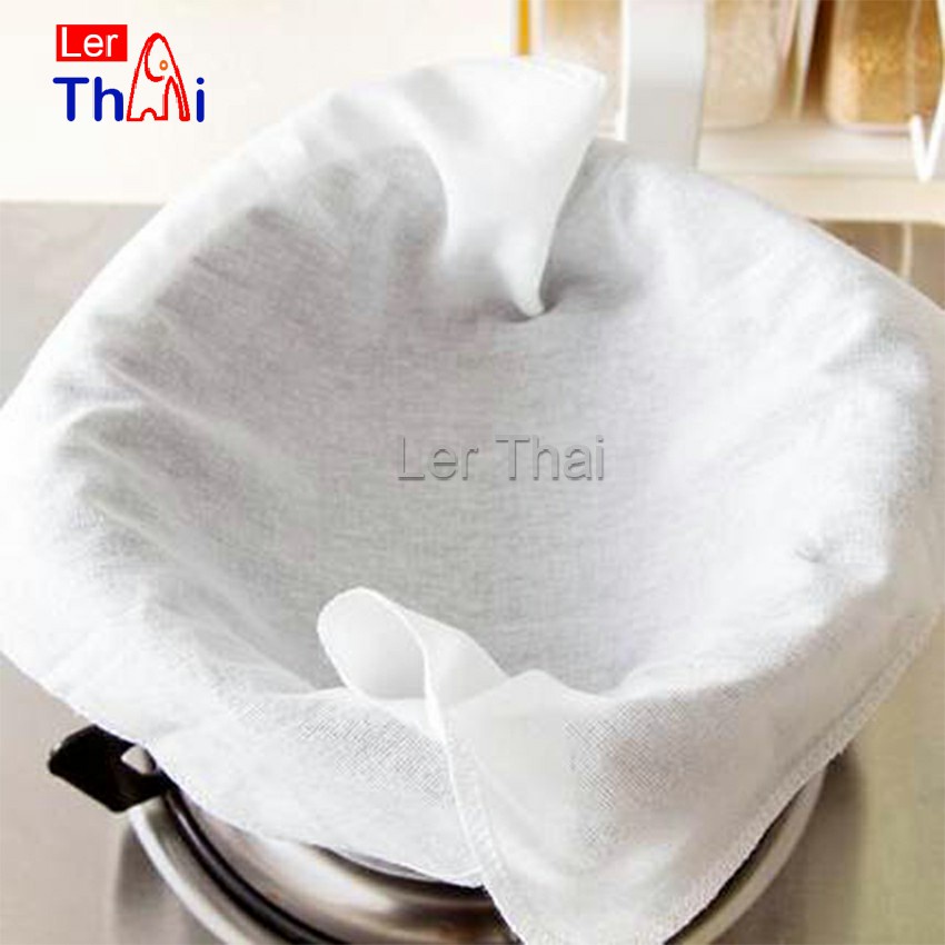 LerThai ผ้าขาวบาง(เล็ก) สำหรับนึ่งอาหาร สามารถซักแล้วนำกลับมาใช้ใหม่ได้ Steamer mat ราคา ถูกที่สุด ดีลบีเคเค แกลเลอรีภาพที่ 2
