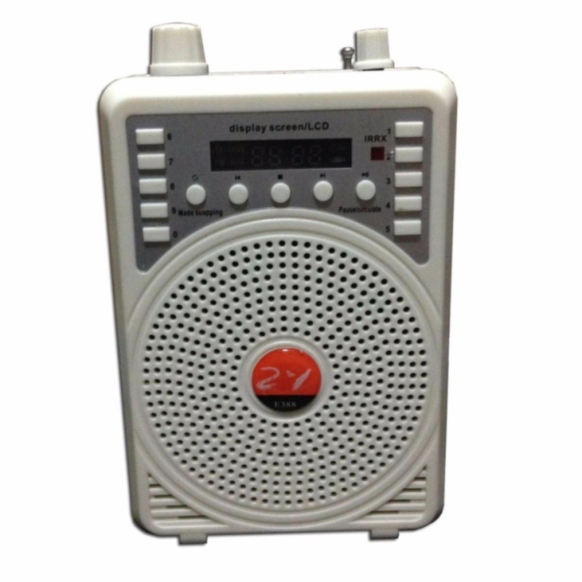 ลำโพงช่วยสอนพกพา+ไมค์ไร้สาย รุ่น E-388 (สีขาว)wireless