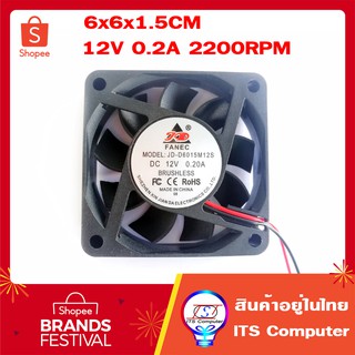 FAN 6CM พัดลมระบายความร้อนCPU 6x6x1.5cm 12V