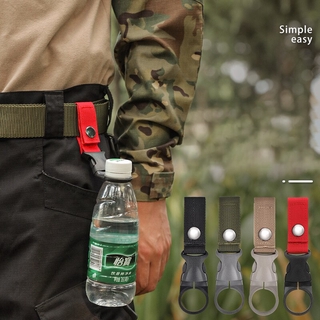 CNEDC Outdoor Tactical Nylon Water Bottle Hanging Buckle Webbing Hanging Carabiner Carrying Clip