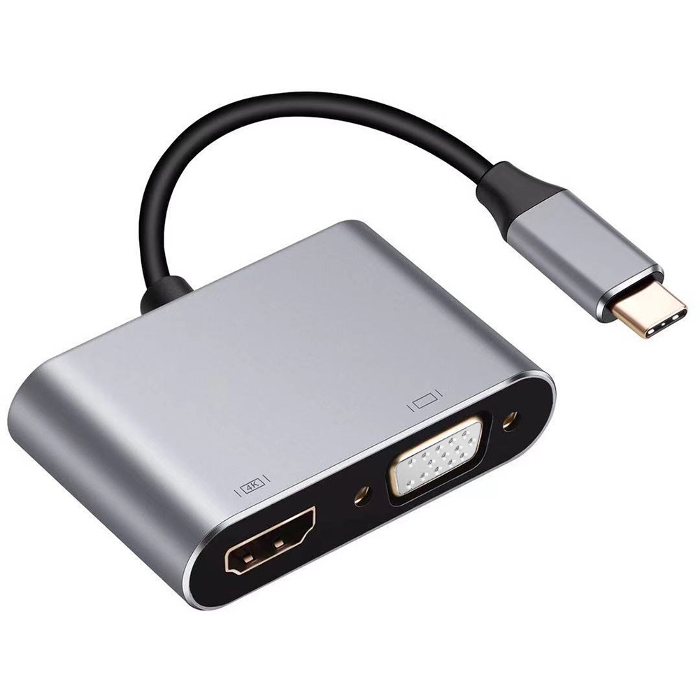 Durable Portable Laptop Stable Signal 4 Ports TV Projector Strong Compatibility HD VGA Mice Keyboard HUB Adapter #5