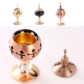 กระถางธูปอาหรับ Bakhoor ของขวัญพลังงานบวก แบบดั้งเดิม Mabkhara Censer เชิงเทียน โลหะตกแต่ง