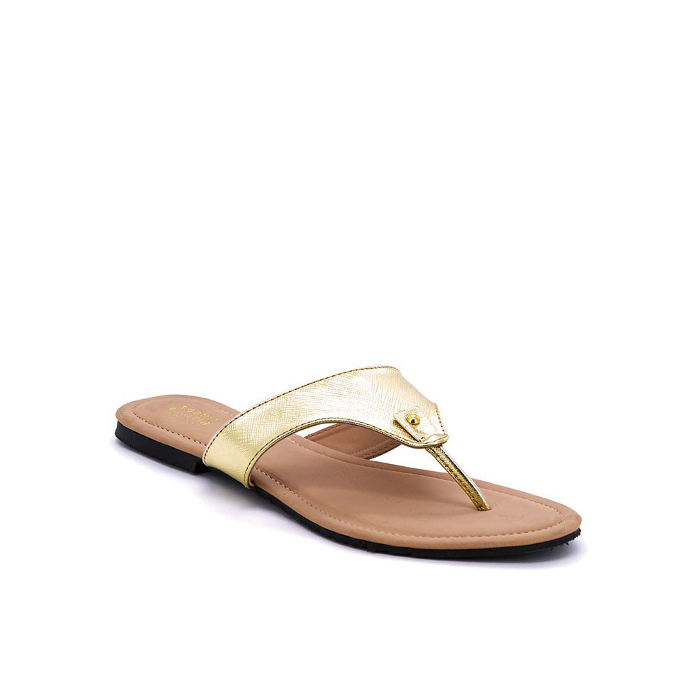 รองเท้าแตะ JEPIT SOPHIE MARTIN FLAT GOLD Chocolate IDALIA F1118B4 นําเข้า แบรนด์ PARIS สําหรับผู้หญิ