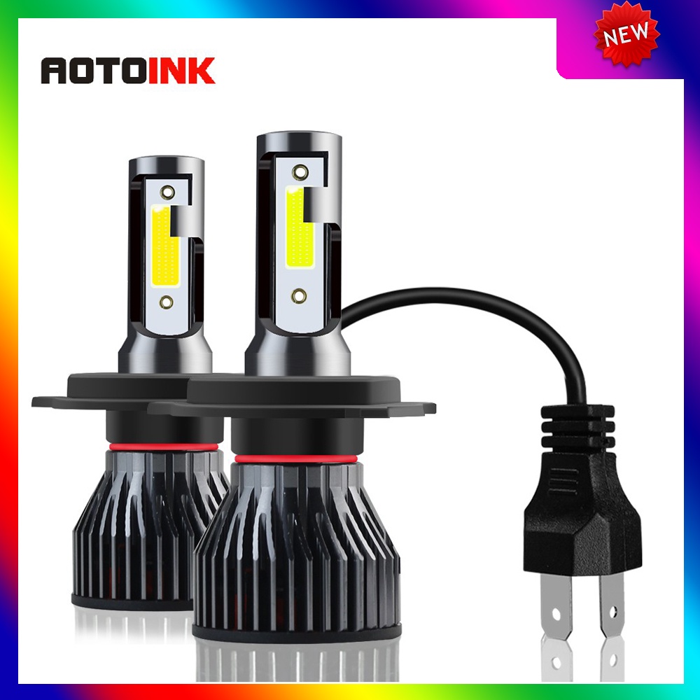 Aotoink หลอดไฟตัดหมอก H4 LED H7 H8 H3 H11 H1 9005 9006 HB3 HB4 12V สําหรับรถยนต์ 2 ชิ้น