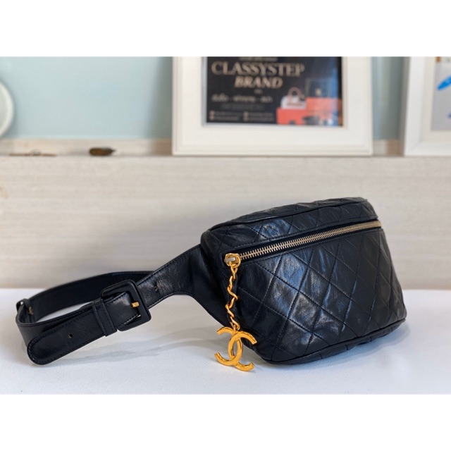 Chanel Bum Vintage 90s Quilted Fanny Pack Waist Belt Bag Rare