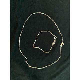 สร้อยคอเซ็ทข้อมือสีแชมเปญ