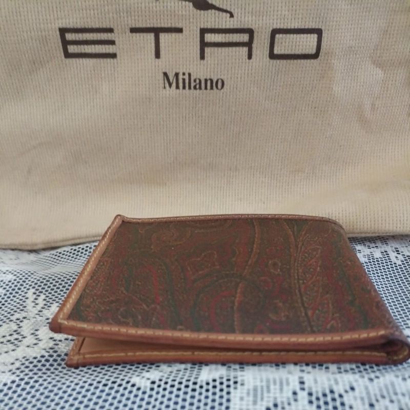 etro กระเป๋ามือสองเป็นกระเป๋าสตางค์ใบสั้นขนาด25×10cm