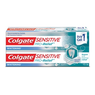 🔥ดีสุดๆ!! COLGATE คอลเกต ยาสีฟันเซนซิทีฟ โปรรีลีฟไวท์เทนนิ่ง 110ก.x2 🚚พร้อมส่ง!! 💨