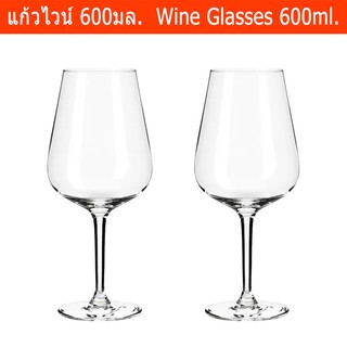 แก้วไวน์ เหมาะสำหรับ ไวน์แดง ขนาด 600ml (2 ใบ) Wine Glasses Red Wine Glasses Clear Glasses Vol. 600ml (2 glasses)