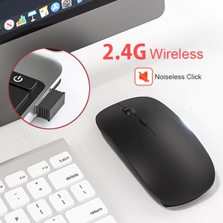 เมาส์ไร้สาย เมาส์ wireless mouse 2.4GHz เมาส์ไร้เสียง ปุ่มเงียบ  เมาส์คอมพิวเตอร์ เมาส์แล็ปท็อป (จัดส่งสีแบบสุ่ม)