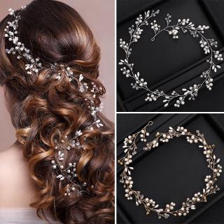 Handmade Wedding Bridal Bridesmaid Rhinestone Pearl Hairband Hair Vine