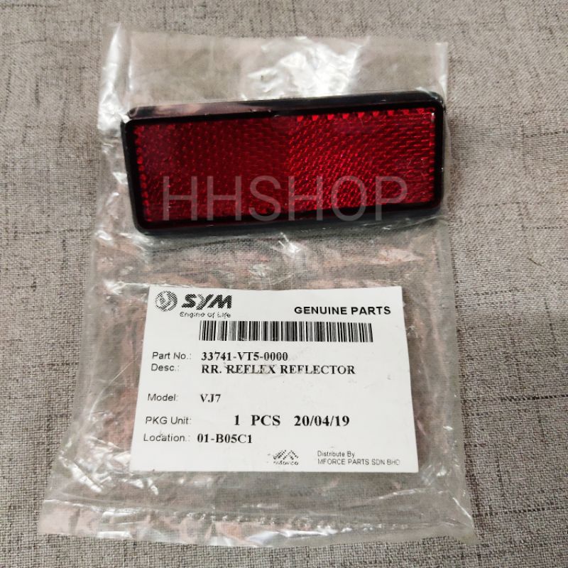 RR REFLEX REFLECTTOR SYM VF3I 185 33741-VT5-0000