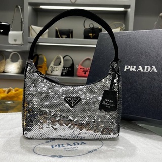 พร้อมส่งPr a Re-Edition 2000 sequined Re-Nylon mini-bag(Ori)