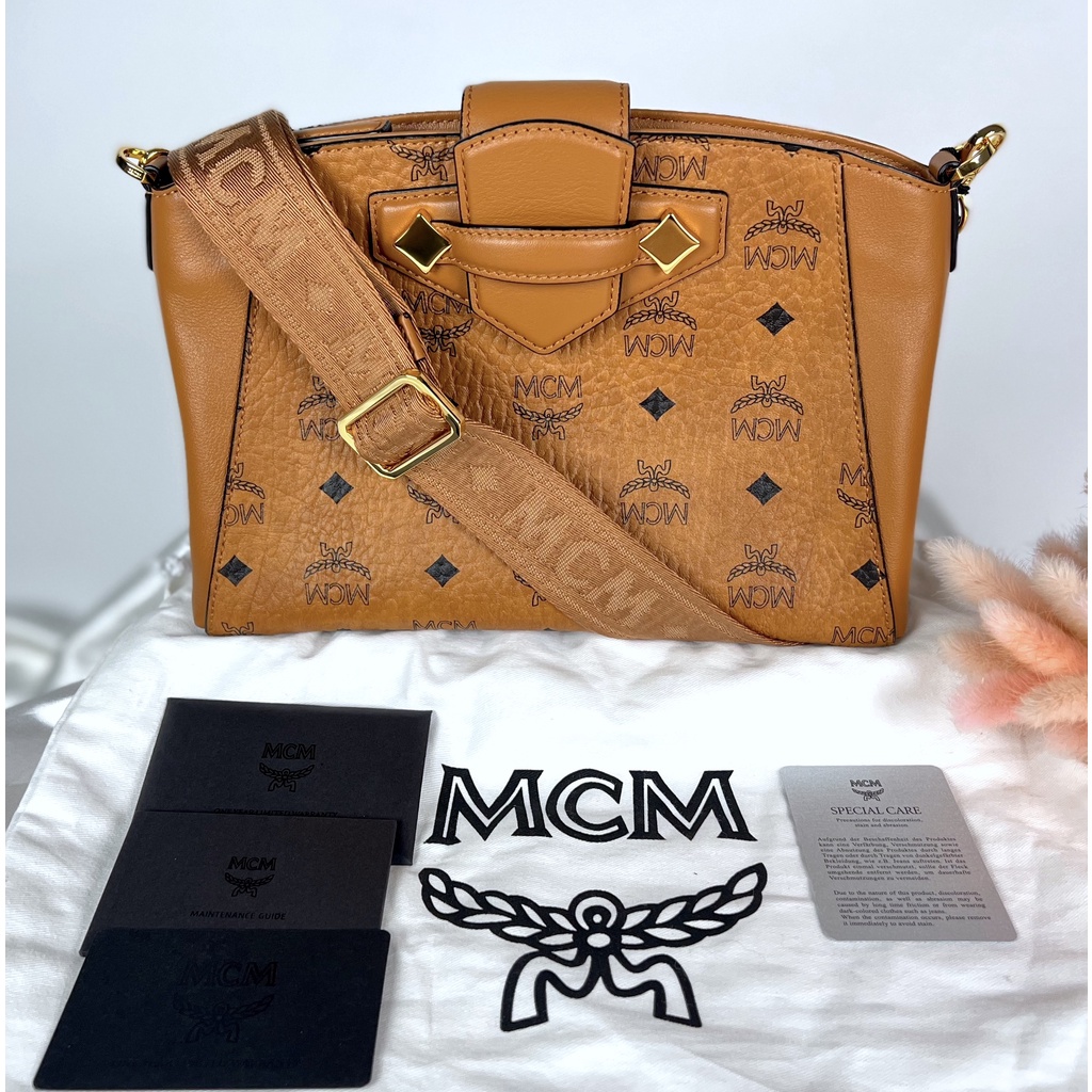 New Mcm Essential Crossbody Bag in Monogram Leather