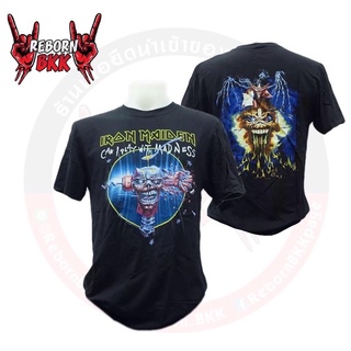 ผ้าฝ้าย 100%เสื้อวง Iron Maiden OVP สินค้าลิขสิทธิ์แท้100%S-3XL