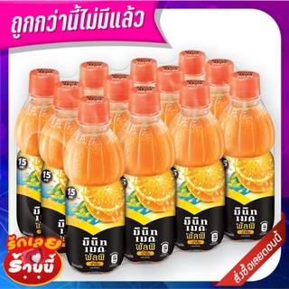 มินิทเมด พัลพิ น้ำส้ม 20% ผสมเนื้อส้ม 290 มล. แพ็ค 12 ขวด Minute Maid Pulpy Juice Orange with Pulp 290ml Pack 12