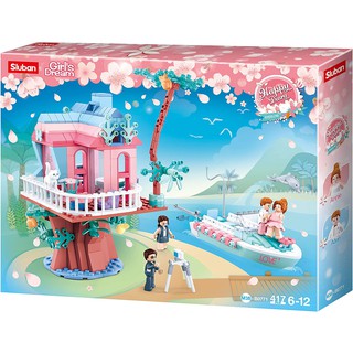 ProudNada Toys ของเล่นเด็ก ตัวต่อ แต่งงาน บ้านต้นไม้ เรือ (กล่องใหญ่สุดคุ้ม) Sluban Girls Dream 417 PCS B077