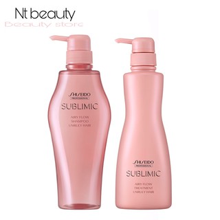 ใหญ่ Shiseido sublimic airy flow shampoo 500 ml , treatment ชิเชโด้ ซับลิมิก แอรี่โฟลว์ แชมพู และ ทรีทเม้นท์