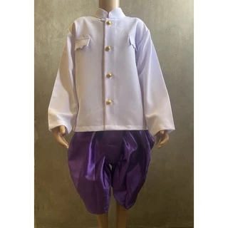 ชุดราชปะแตนเด็ก โจงสีพื้น ชุดลอยกระทง
