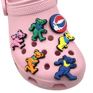 Croc Jibz Grateful dead DIY กระดุมเสน่ห์รองเท้า