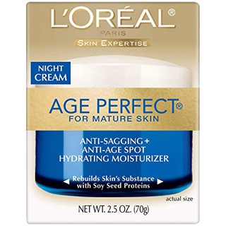 LOreal Paris Age Perfect Anti-Sagging + Even Skin Tone Hydrating Moisturizer Night Cream 70g