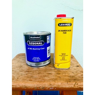 Lesonal 2K MS Matting Clear (เเลคเกอร์ด้าน) ขนาด 1L และ 2K Hardener 720(ตัวเร่ง) ขนาด 1L