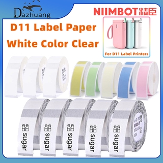 Niimbot สติกเกอร์ฉลาก D11 D110 กันน้ํา สีขาว สีโปร่งใส สําหรับโรงเรียน บ้าน