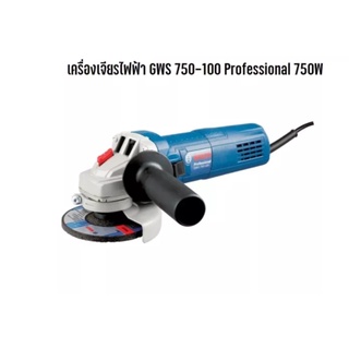 BOSCH GWS 750-100 เครื่องเจียร์ 4 นิ้ว พร้อม Set ใบตัด4x1.2 มม.(ECO) + ใบเจียร์ 4" 6.0 มม. #0 601 394 0K0