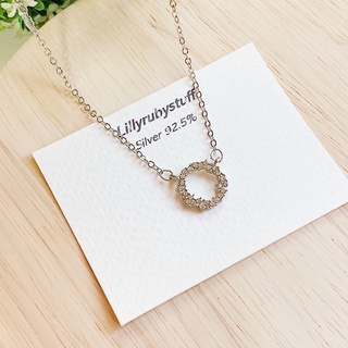 LLRB | สร้อยคอเงิน 925 วงกลม Necklace circle Silver925 *แถมกล่องใส่สร้อย*