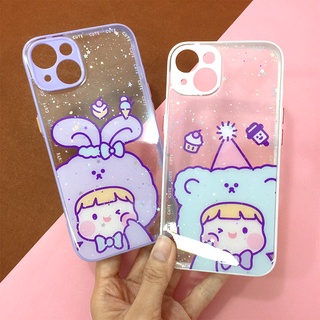 I6PLUS I7 I7PLUS IX IXR I11 I13  พร้อมส่ง!! เคสขอบนิ่มใส TPU พิมพ์ลายกันรอยกล้อง เคลือบเจลกากเพชร เคสมือถือแฟชั่น