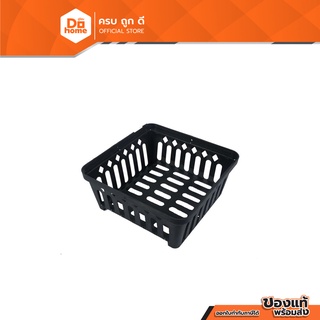 Dohome กระถางกล้วยไม้ เหลี่ยม เบอร์ 6 สีดำ |BAI|
