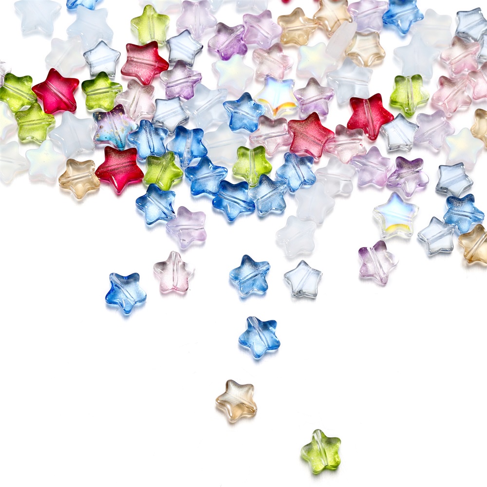 ลูกปัดคริสตัล รูปดาวห้าแฉก สําหรับทําเครื่องประดับ diy จํานวน 20-50 ชิ้น ต่อแพ็ค