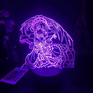 โคมไฟ Led รูปอนิเมะ DATE A LIVE USB สําหรับตกแต่งห้องนอนเด็ก บรรยากาศวันเกิด