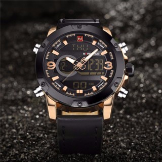 Naviforce รุ่น NF9097 Black &amp; Rose Gold Quartz Watch For Mens