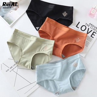 royalunderwear กางเกงใน กางเกงในผู้หญิง การเกงในสีมาคะลอง กางเกงในสีล้วน กางเกงในผ้าฝ้าย BBA17