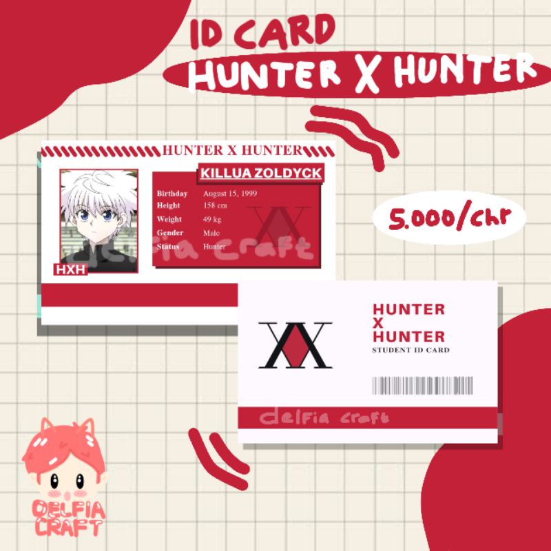 ID Card Hunter x Hunter ~by delfiacraft