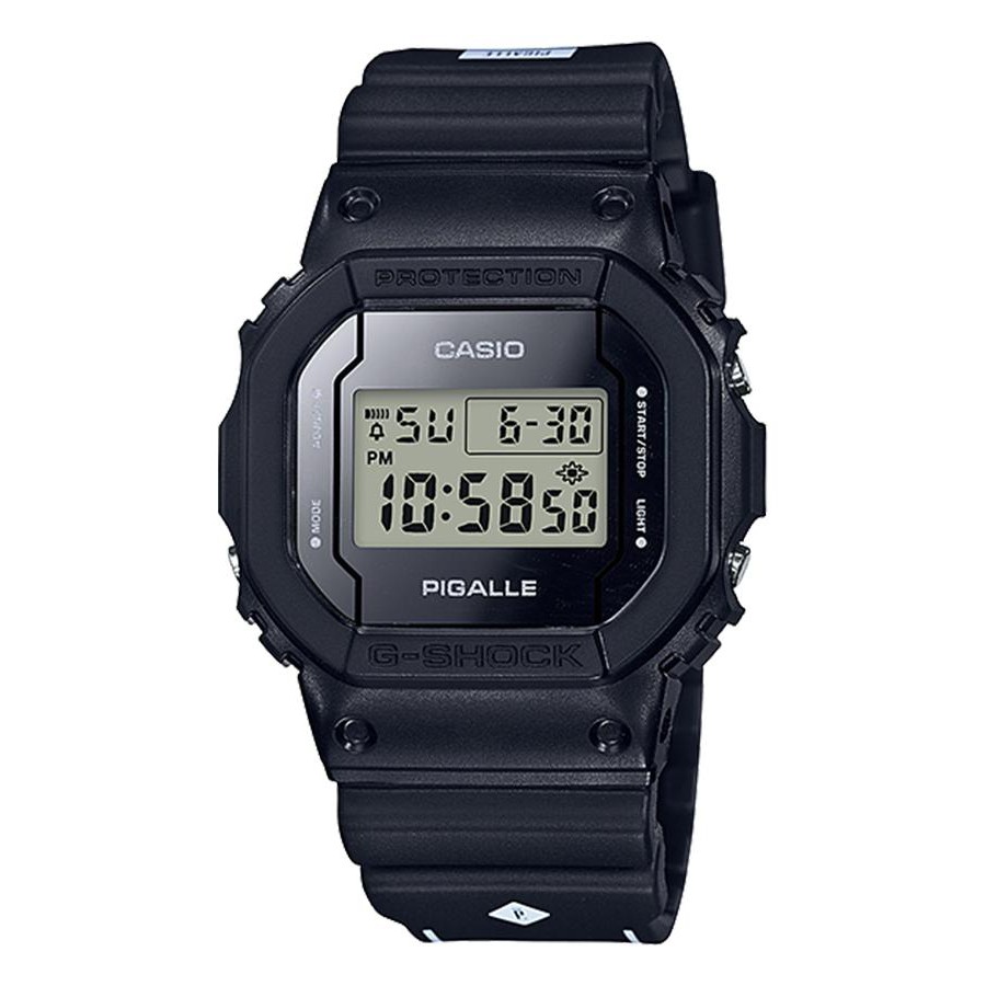 Casio G-Shock นาฬิกาข้อมือผู้ชาย สายเรซิ่น รุ่น DW-5600PGB-1 PIGALLE LIMITED EDITION - สีดำ