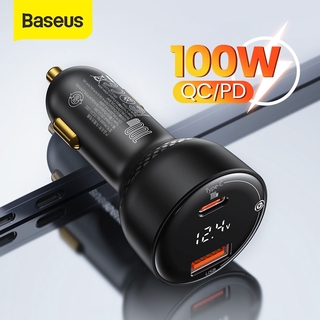 Baseus Pd 100W Usb ที่ชาร์จในรถยนต์ QC4.0 QC3.0 Type C Usb Car Charger สําหรับ Iphone Android