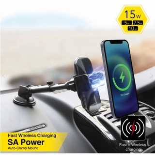 Capdase SA Power Fast Wireless Charging Auto-Clamp Car Mount Telescopic Arm ที่ยึดมือถือในรถยนต์ ชาร์จไร้สาย จับมือถืออั