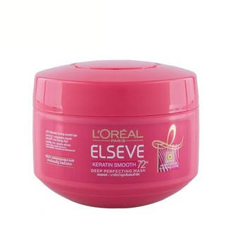 LOREAL PARIS ELSEVE KERATIN SMOOTH 1 MINUTES PERFECTING MASK 200 ml.ลอรีอัล ปารีส เอลแซฟ เคราติน สมูท มาสก์บำรุงเส้นผม