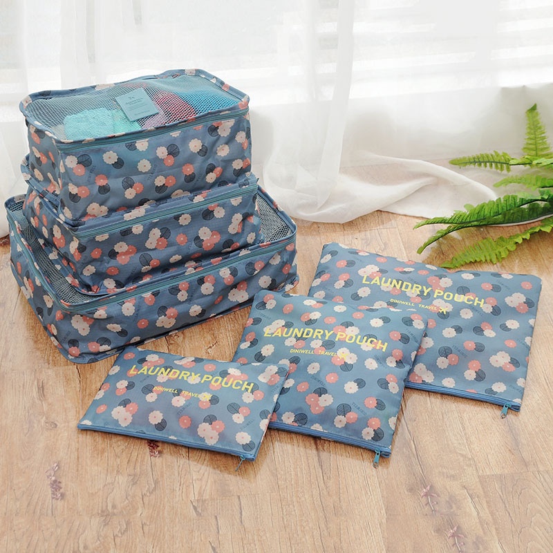 ShopAt.Two[BG6727] กระเป๋าจัดระเบียบ ชุด 6 ชิ้น ถุงจัดระเบียบสำหรับเดินทาง