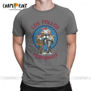 เสื้อยืด ผ้าฝ้าย พิมพ์ลาย Los Pollos Hermanos Breaking Bad Meth Jesse Pinkman สําหรับผู้ชาย ไซซ์ 4Xl - 6Xl