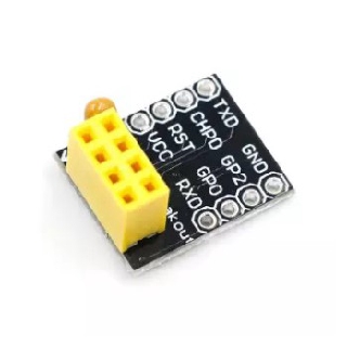 ESP-01 Adapter โมดูล แปลงขาบอร์ด ESP-01 ESP-01S เป็น คอนเนคเตอร์ตัวผู้ สำหรับเสียบลง Protoboard BreadBoard