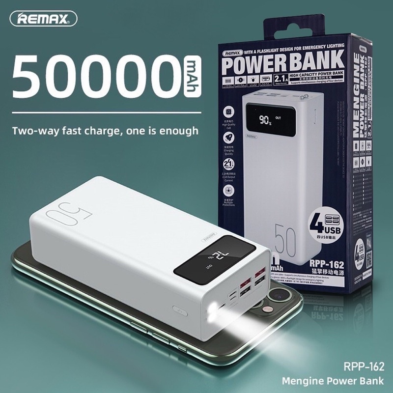 REMAX RPP-162 POWER BANK 50000mAh 40000mAh 4USB LEDของแท้100 พร้อมส่ง ...