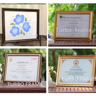 กรอบรูปTURBO FRAME กรอบรูปแต่งบ้าน ขนาด A3, 10x15, 11x14",12x16",12x18"***พร้อมส่ง+กระจก+ขาตั้ง+หูแขวนผนัง***