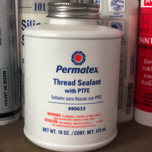 กาวทาเกลียวท่อเหล็กประปา Permatex ( PTFE ซีลเกลียวสีขาว) 473 ml กาวทาท่อเหล็กกัลวาไนซ์ กาวทาท่อเหล็กประปา